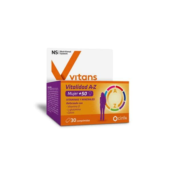 NS Vitans Vitalidad A-Z Mujer 50+ 30 comprimidos
